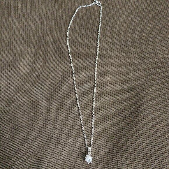 Amazon Hexagonal Zirconia Pendant Necklace - Picture 5 of 15